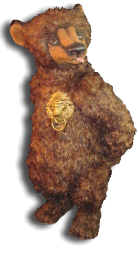 Mohair Teddy Bear Handmade by Artist Denise Purrington - Lion Heart